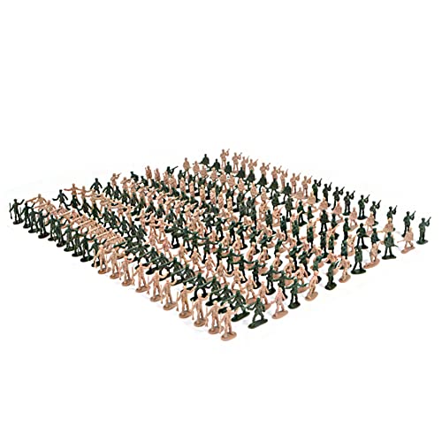 Uposao Juego de 360 figuras de juguete de soldados del ejército, modelo militar, soldados, plástico, tanques, aviones, banderas, campo de batalla, figuras de soldados, juguetes, juego de juego militar
