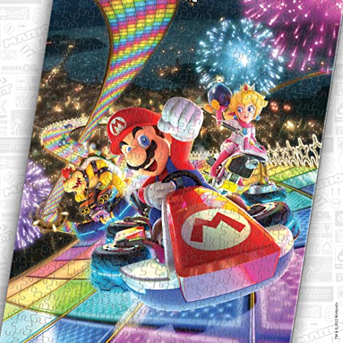 USAopoly- Mario Kart Rainbow Road Rompecabezas de 1000 Piezas, Super, Multicolor (PZ005-734-002200-06)