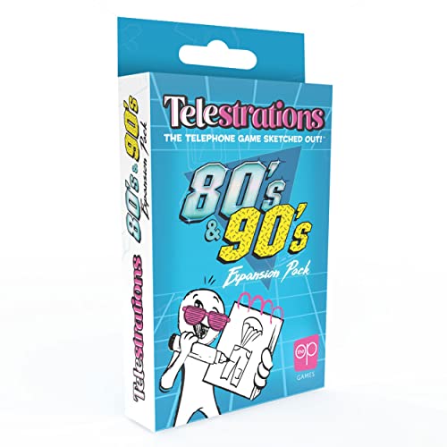 USAOPOLY Telestrations - Paquete de expansión de los años 80/90, con 600 palabras, frases y referencias totalmente impresionantes, gran nueva adición al juego de fiesta Telestrations