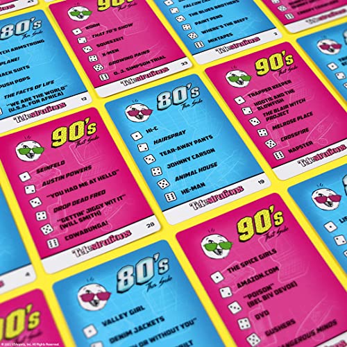 USAOPOLY Telestrations - Paquete de expansión de los años 80/90, con 600 palabras, frases y referencias totalmente impresionantes, gran nueva adición al juego de fiesta Telestrations