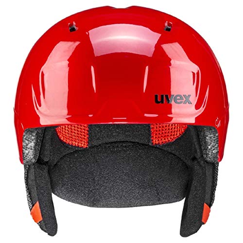 uvex heyya, casco de esquí infantil ligero, ajuste de talla individualizado, ventilación optimizada, fire red, 51-55 cm