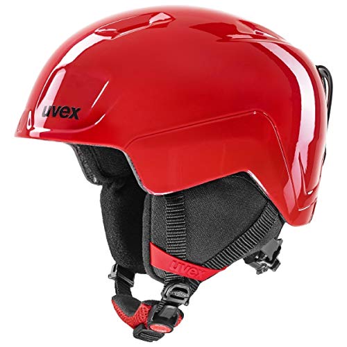 uvex heyya, casco de esquí infantil ligero, ajuste de talla individualizado, ventilación optimizada, fire red, 51-55 cm