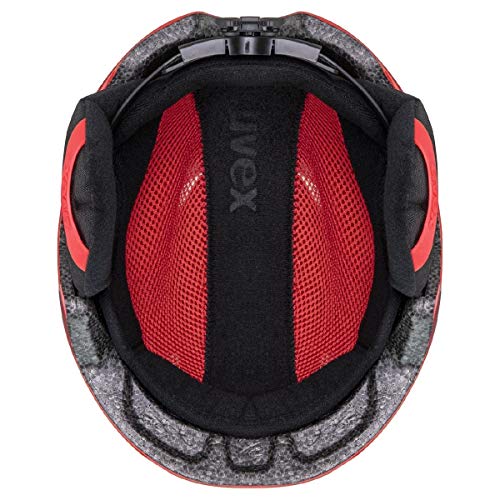 uvex heyya, casco de esquí infantil ligero, ajuste de talla individualizado, ventilación optimizada, fire red, 51-55 cm