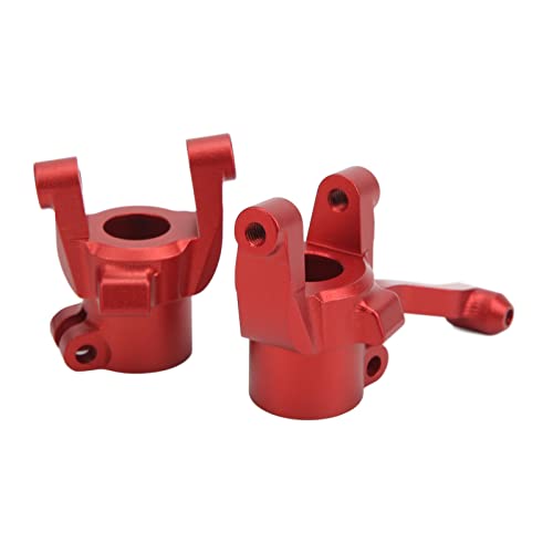 Uxsiya RC C Hub Caster, RC Car C Hub Carrier, RC Car Accessories, Ligero, Sofisticado, Apariencia Mejorada, Aleación de Aluminio para 1/6 RC Car (Rojo)