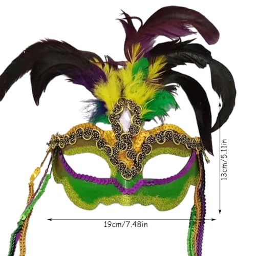 UZSXHJ Máscara De Mujer Con Pluma Máscara De Carnaval De Pluma Máscara De Fiesta Para Mujer Media Máscara Ball Para Baile De Máscaras Carnaval Fiesta Temática Cosplay Disfraz Accesorio