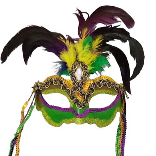 UZSXHJ Máscara De Mujer Con Pluma Máscara De Carnaval De Pluma Máscara De Fiesta Para Mujer Media Máscara Ball Para Baile De Máscaras Carnaval Fiesta Temática Cosplay Disfraz Accesorio