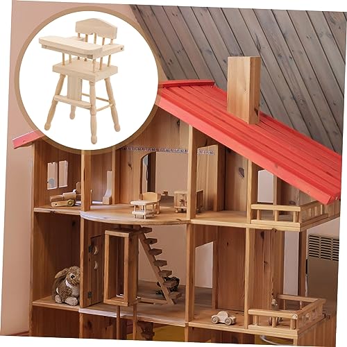 VALICLUD Juguetes para Niños Mini Juguetes Juguetes En Miniatura Casa De Muñecas Sillas De Comedor Juguetes Infantiles Muebles para Niños Juguetes para Niños Trona En Miniatura Mini Silla