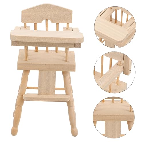 VALICLUD Juguetes para Niños Mini Juguetes Juguetes En Miniatura Casa De Muñecas Sillas De Comedor Juguetes Infantiles Muebles para Niños Juguetes para Niños Trona En Miniatura Mini Silla