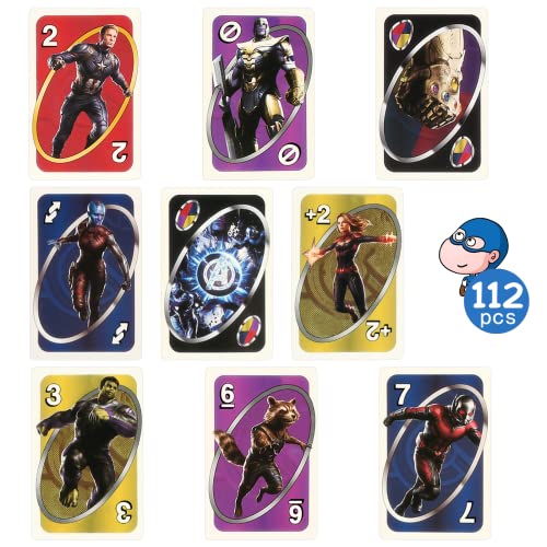 VAMITV Superheroes Juegos de Cartas Superheroes Juego de Cartas para Adultos Niños Juegos de Cartas Divertidos De 2 a 10 Jugadores Juegos de Mesa Cartas Familiar