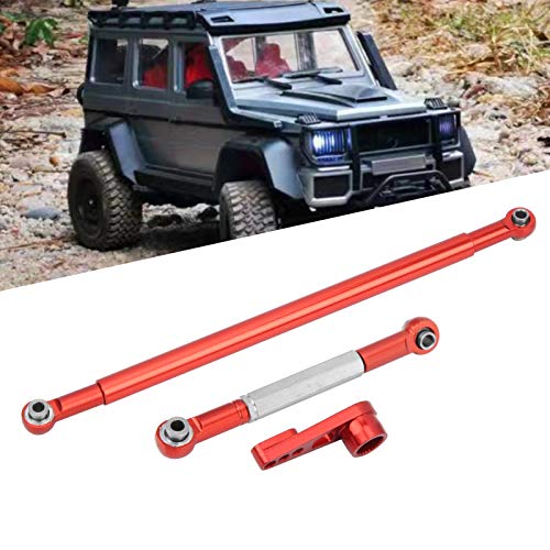 Varilla de dirección de coche RC 1/12, fácil de instalar 1 juego de varilla de dirección RC de gama alta, apta para accesorios RC MN86KS MN86K ajuste coche RC 1/12(red)