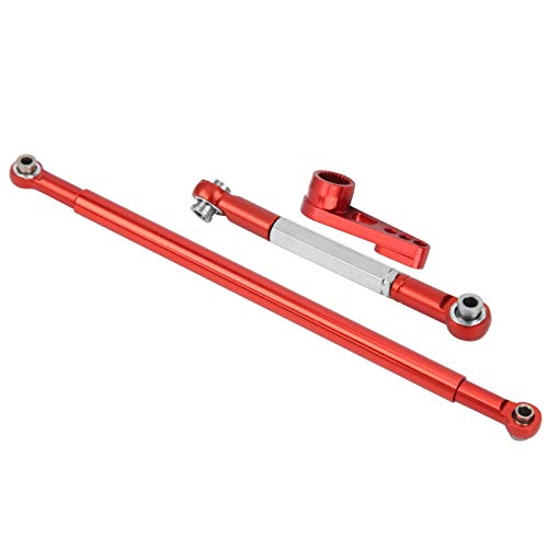 Varilla de dirección de coche RC 1/12, fácil de instalar 1 juego de varilla de dirección RC de gama alta, apta para accesorios RC MN86KS MN86K ajuste coche RC 1/12(red)