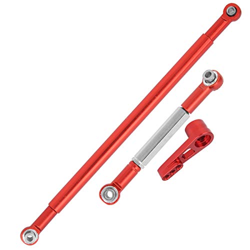 Varilla de dirección de coche RC 1/12, fácil de instalar 1 juego de varilla de dirección RC de gama alta, apta para accesorios RC MN86KS MN86K ajuste coche RC 1/12(red)