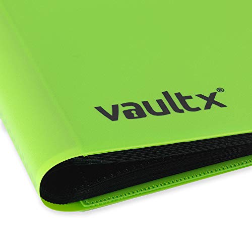 Vault X Binder - Carpeta para Cartas Coleccionables - 4 Tarjetas por Pájina - 160 Bolsillos de Inserción Lateral para TCG (Verde)