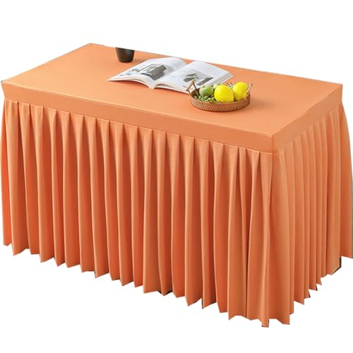 VCLUST Faldas De Mesa para Conferencias Corporativas, Faldas De Mesa Rectangulares para Catering, Faldas De Mesa De Terciopelo De Tacto Premium, Faldas De Mesa para Eventos De Oficina En Ferias.