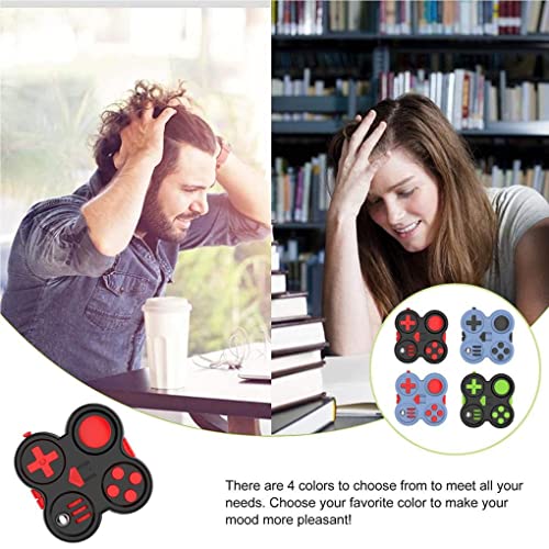 VENNSDIYU Controlador de Juegos para Ancianos, Juguete para aliviar el estrés, descompresión Escolar, Gamepad, Cubo, Juguetes, ejercitador de Mano, decoración, Regalo de cumpleaños, Negro Rojo