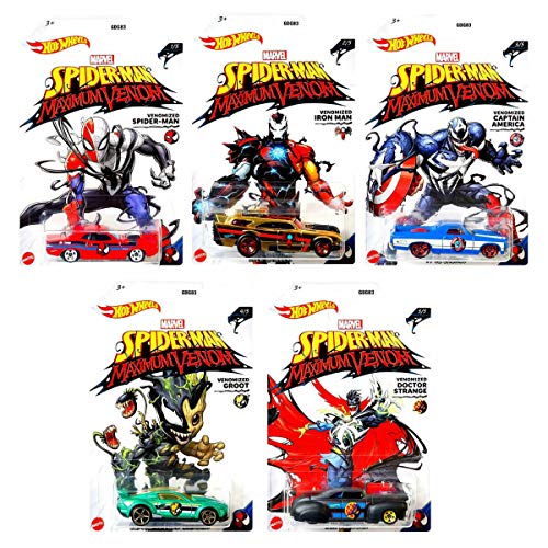 Venomized Exclusive Marvel Maximum Venom Series Bundled with Captain America / Spider-Man / Iron Man / Doctor Strange / Groot 5 Items