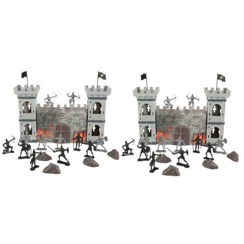 VICASKY 2 Juegos De Soldado De Juguete Juguetes Interactivos Juego De Modelo De Guerra para Fiesta De Niños Modelos De Mesa De Arena Regalos Geniales para Hombres Mini Juguete De