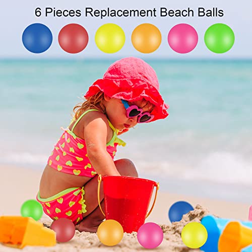 VIKSAUN 6 Piezas Bolas de Repuesto Actividades al Aire Libre, Pelotas de Rebote Pelotas de Reemplazos de Playa, Bouncing Ball, Pelotas de Repuesto para el Juego de Pelota de Playa (6 Piezas)