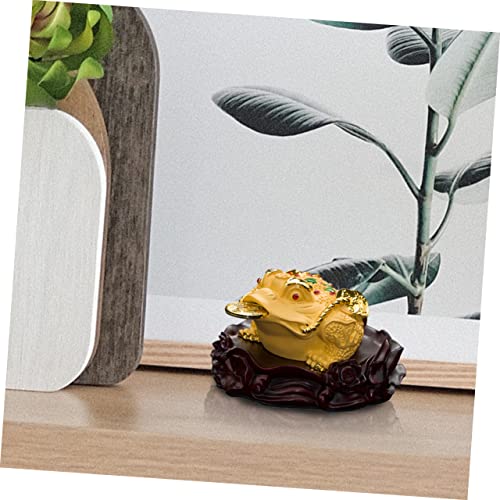 VINTORKY Arena Sapo Dorado Escritorio Centro De Mesa Prosperidad Escultura Dinero Escultura Coche Riqueza Decoración Dinero Sapo Decoración Rana Estatuilla Dropshipping Esfuerzo