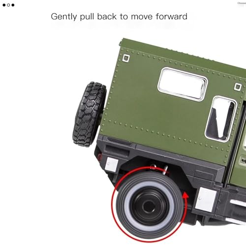 VIOLK Nuevo Modelo de Coche Militar de aleación fundida 1:32 for Unimog RV Mini Todoterreno RV, Juguetes de Navidad Regalo de Metal (Color : 1 32 Motorhome Black)