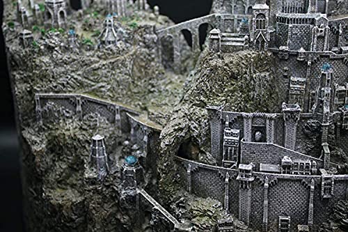 VIORED Estatua del Señor de los Anillos Minas Tirith Modelo de artesanías de construcción Escultura decoración del hogar decoración de Escritorio Estatua de Arte Regalo