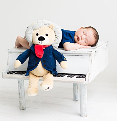 Vosego Ludwig Van Beethoven Oso Virtuoso, 40 Minutos de Música Clásica para Bebés, Peluche Musical Premiado de 15 ″, Juguete Educativo, Bebés, Niños, Adultos