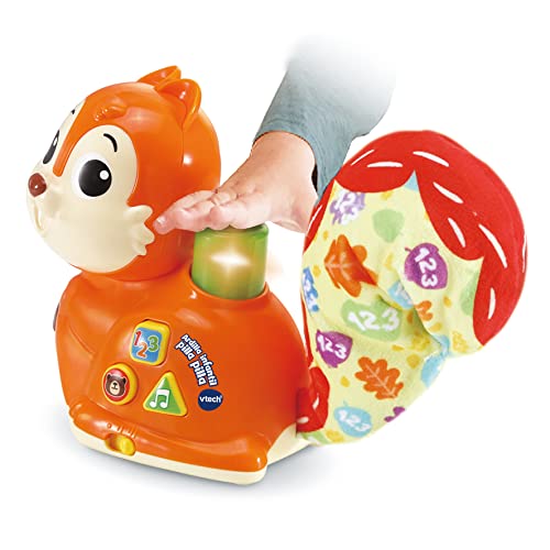 VTech - Ardilla infantil pilla pilla Camina y canta, Animal interactivo para aprender a gatear, Juguete para bebés +6 meses, Versión ESP