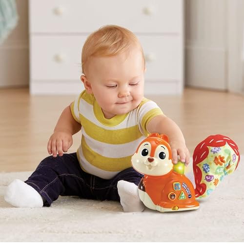 VTech - Ardilla infantil pilla pilla Camina y canta, Animal interactivo para aprender a gatear, Juguete para bebés +6 meses, Versión ESP