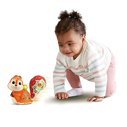 VTech - Ardilla infantil pilla pilla Camina y canta, Animal interactivo para aprender a gatear, Juguete para bebés +6 meses, Versión ESP