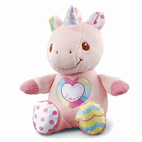 VTech – Maé, Mi Unicornio para abrazar, Peluche Unicornio para bebé, Interactivo y Relajante, Juguete de Despertar Musical y Sentido, Regalo de Nacimiento para bebé, Contenido en francés