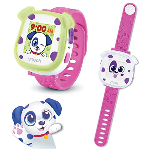 VTech My First Kidiwatch, Reloj Mascota para cuidar, Juguete niños +3 años, Versión ESP, Color Blanco-Rosa (80-552857)