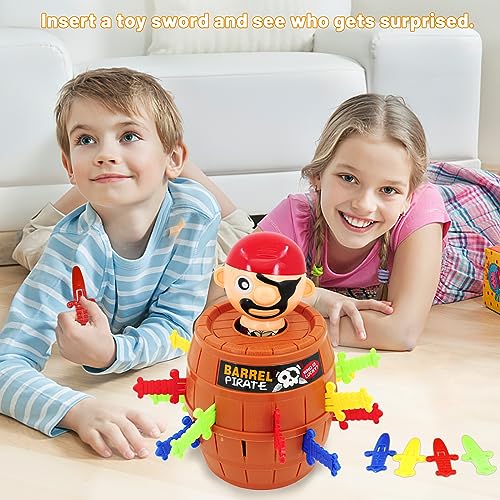 Waldspring Pirata Pop Juegos Infantiles, Pirata up Barril Juguetes Niños, Adecuado para Juegos Familiares y De Fiesta, Las Reglas Son Simples y Divertidas