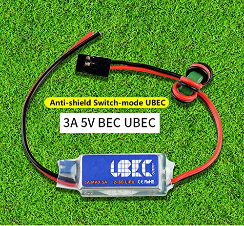 WANGCL Sistemas de Estabilización de Voltaje DC Ajustable UBEC RC 5V/6V 3A Servo Fuente de Alimentación para Cámara Gráfica Gimbal Receptor de Control de Vuelo para RC Helicóptero Avión