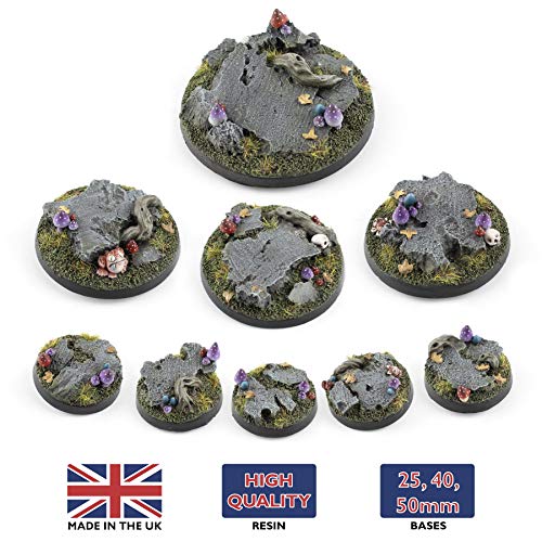 War World Gaming - Peanas Goblin Setas De Bosque Oscuro x 5 (25mm) - Escala 28mm Wargaming Diorama Miniaturas Batalla Ejército Horda Minis Maqueta Wargame Modelismo