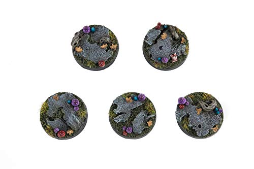 War World Gaming - Peanas Goblin Setas De Bosque Oscuro x 5 (25mm) - Escala 28mm Wargaming Diorama Miniaturas Batalla Ejército Horda Minis Maqueta Wargame Modelismo