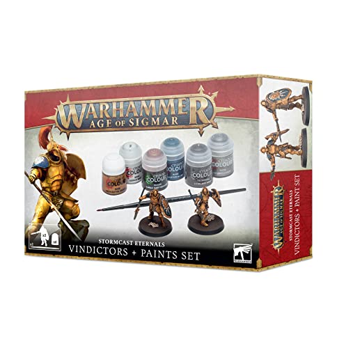 Warhammer Age Of Sigmar - Stormcast Eternals: Vindictors + Paint Set - Games workshop