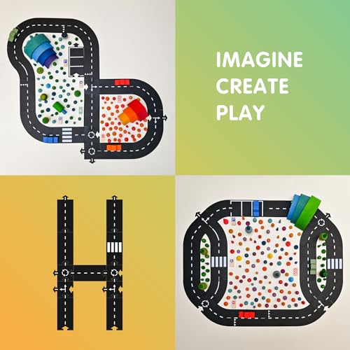 Waytoplay Highway - The Flexible Toy Street, 24 st. con coche, juega con tus coches en interiores y exteriores. Fabricado en los Países Bajos