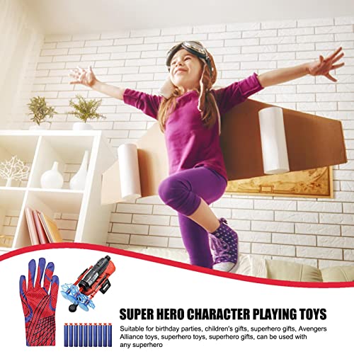 Wenmin Spiderman Guantes Web Shooter,Tirador Web Popular - Cosplay para Halloween Juegos rol para niños para Cosplay