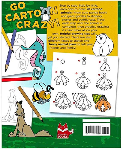 West Coast Paracord Learn to Draw 28 diferentes animales de dibujos animados – Guía para niños para dibujar animales de dibujos animados – Edades 510 – Manual educativo para rastrear o dibujar