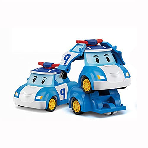 WHFMATPQB Poli Robocar Transformando Robot Roy Roy Camión De Bomberos Equipo De Rescate De Tráfico para Niños Juego De Automóviles para Niños Regalo De Cumpleaños Festivo L10cm,F