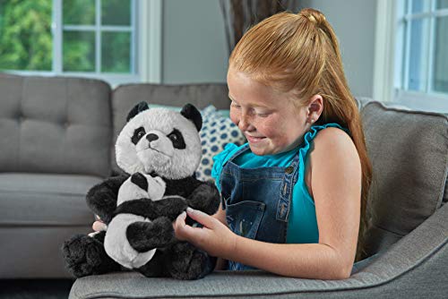 Wild Republic Mom and Baby Panda, Peluche Mamá y Cría de Peluche, 38 cm, Regalos para Niños, Osos de Peluche, Juguetes para Niños Pequeños, Relleno Elaborado con Botellas de Agua Recicladas