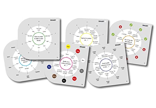 Wilson Jeux | Smart 10 Versión Francesa | Juego de Quiz Fun y Compact | Juego de Quiz Nómada para 2 a 8 Jugadores | Juego de Cuestionarios con 100 Cartas Preguntas Dobles-Faces | MA001