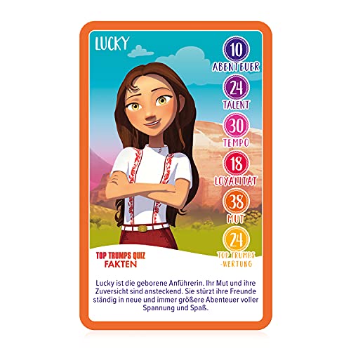 Winning Moves - Top Trumps - Spirit Riding Free - Juego de Cartas Spirit - Edad 6+ - Español