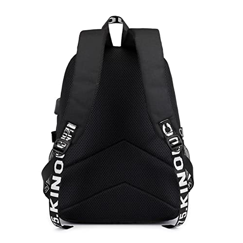 Wondi Resid.ent evil Mochila Infantil Alumno,Mochilas Escolares de Anime Ordenador Portatil Multifuncional,Mochila Portátil de Carga USB de Viaje Bolsas de Libro pare Niños-D||31 * 16 * 43cm