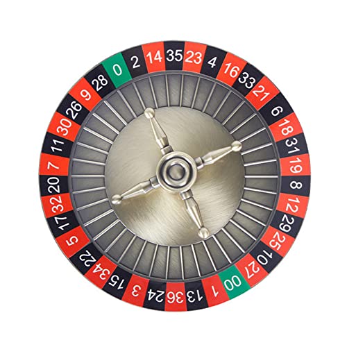 Wontool Ruleta Madera - Ruedas Ruleta Resistentes Tablero Fibra 12 Pulgadas | Práctico Tocadiscos Juegos Mesa Ocio Juegos Casino Juegos apuestas para Fiestas