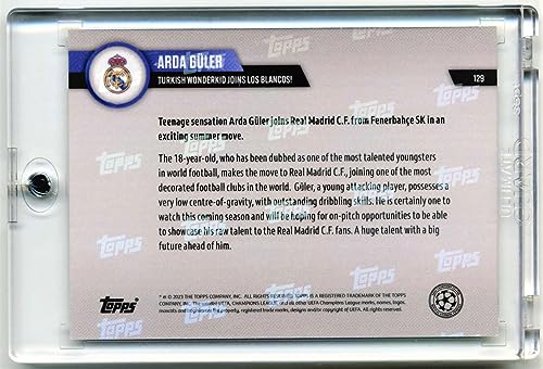 World Trading Cards-Cromos Futbol-Topps & Panini-Estuche Magnético-Funda Protectora-Tarjetas Cartas Coleccionables Únicas-Colección Edición Limitada (021_Arda Guler_Presentacion R. Madrid)