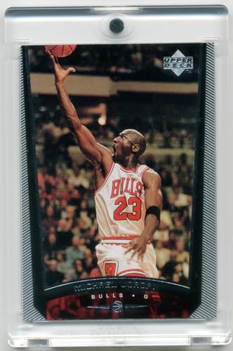 World Trading Cards NBA,Upper Deck,Cartas de Basketball,Cromos Baloncesto,Estuche Magnético + Sleeve Protector,Tarjeta Edición Limitada (Jordan Upper Deck 230RE)