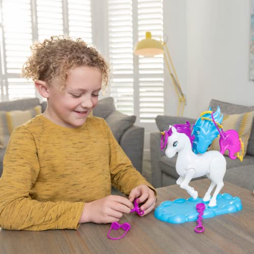 Wowow Juguetes y Juegos Bucking Unicorn Juego de Mesa | Juegos de Mesa Divertidos Juguetes para Toda la Familia | Carga el Unicornio Antes de Que Corra | Edades 3+