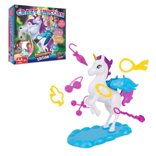 Wowow Juguetes y Juegos Bucking Unicorn Juego de Mesa | Juegos de Mesa Divertidos Juguetes para Toda la Familia | Carga el Unicornio Antes de Que Corra | Edades 3+