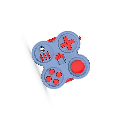 wueiooskj Controlador de Juego portátil para Adultos Mayores, Juguete para aliviar el estrés, Gamepad para el hogar y la Oficina, Juguetes de Cubo, ejercitador de Mano, decoración, Gris Rojo